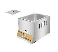 WQZzjm Friteuse à gaz Professionnelle, friteuse en Acier Inoxydable Haute capacité et Panier-Pelle pour comptoir de Restaurant Commercial, Machine de Cuisson familiale (friteuse Horizontale)