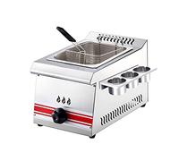 WQZzjm Friteuse à gaz Professionnelle Haute capacité 12 L en Acier Inoxydable pour Cuisine familiale sur comptoir de Restaurant Commercial