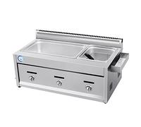 WQZzjm Friteuse à gaz Professionnelle Haute capacité en Acier Inoxydable pour Cuisine familiale sur comptoir de Restaurant Commercial (+ 1 Panier à friture)