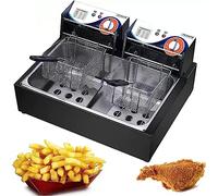 WQZzjm Friteuse avec Panier, température réglable de 50 à 200 °C, poignée de sécurité et bac à Frites antiadhésif, pour Usage Domestique et Commercial, Facile à Nettoyer (Couleur : Style 3) (Style 4)