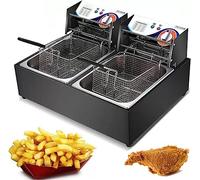 WQZzjm Friteuse avec Panier, température réglable de 50 à 200 °C, poignée de sécurité et bac à Frites antiadhésif, pour Usage Domestique et Commercial, Facile à Nettoyer (Couleur : Style 1) (Style 3)