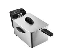 WQZzjm Friteuse électrique 2,5 L/3,5 L/4 L avec Panier et Couvercle, friteuse Commerciale en Acier Inoxydable, avec limiteur de température, pour Usage Domestique (4 L)