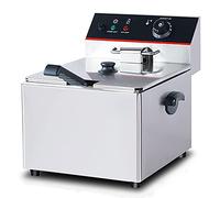 WQZzjm Friteuse électrique Professionnelle 3500 W avec Panier, en Acier Inoxydable, température réglable, Nettoyage Facile (11 L 460 x 350 x 340 mm)