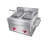 WQZzjm Panier à friteuse à gaz 6 L/12 L en Acier Inoxydable avec Couvercle pour Cuisine, Restaurant, Restauration Rapide (12 l)