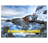 Wracks der Vergangenheit - Gestrandete Zeugen der Zeit (Wandkalender 2026 DIN A2 quer), CALVENDO Monatskalender: Vergessene Schiffswracks erzählen Monat für Monat eine mystische Geschichte.