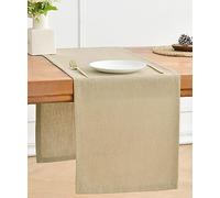 Wracra Chemin de Table en Lin Naturel Vintage 90cm de Long Lavable en Machine Chemin de Table de Ferme Rustique pour Les fêtes de Vacances et Un Usage Quotidien