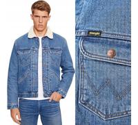 Wrangler 124mj Sherpa Veste en Denim, CLÉ, XL Hommes