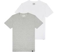 Wrangler 2 Pack Tee Chemise, Mid Grey Melee, Medium pour des Hommes