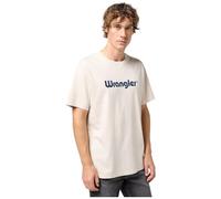 WRANGLER T-Shirt 'LOGO TEE' bleu foncé / blanc naturel, Taille S