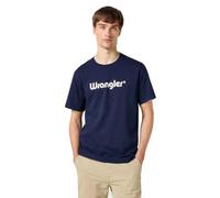 Wrangler Logo Tee T-Shirt, Bleu Marine, XL Homme