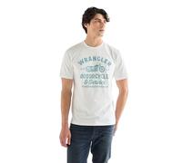 Wrangler Americana Tee T-Shirt, Worn White, L Hommes