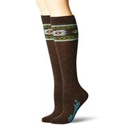 Wrangler Angora Aztec Lot de 2 paires de chaussettes pour femme, marron, M