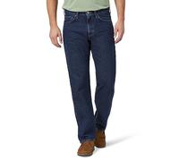 Wrangler Authentics Jean Classique en Coton à 5 Poches Coupe décontractée, Rinçage foncé, 44W / 32L Homme