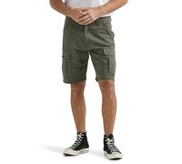 Wrangler Authentics Classic Relaxed Fit Stretch Cargo Short, Olive Drab Ripstop, 33W Homme