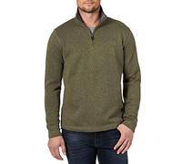 Wrangler Authentics Long Sleeve Fleece Quarter-Zip Chemise, Olive, S Homme