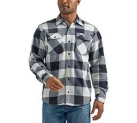 Wrangler Authentics Veste Chemise en Polaire à Carreaux à Manches Longues Bouton Bas, Bouleau Buffalo, M Homme