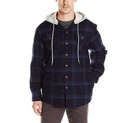 Wrangler Authentics Long Sleeve Quilted Lined Flannel Shirt Jacket with Hood Veste Chemise matelassée à Manches Longues en Flanelle doublée avec Capuche Homme