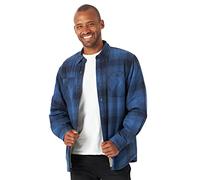 Wrangler Authentics Long Sleeve Sherpa Lined Shirt Jacket Chemise, Bleu Amiral, M Homme