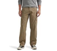 Wrangler Authentics Men's Classic Twill Relaxed Fit Cargo Pant, Military Khaki Ripstop, 33 x 34