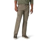 Wrangler Authentics Men's Classic Twill Relaxed Fit Cargo Pant, Military Khaki Ripstop, 36 x 29
