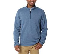 Wrangler Authentics Men's Long Sleeve Fleece Quarter-Zip, Riviera, Medium