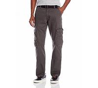 Wrangler Authentics Men's Premium Twill Cargo Pant, Anthracite Twill, 34W x 34L