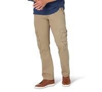 Wrangler Authentics Men's Premium Twill Cargo Pant, Kaki, 30W / 30L