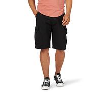 Wrangler Authentics Men's Stretch Cargo Shorts, Black Twill, 33
