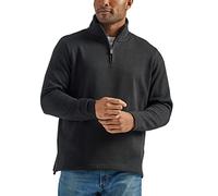 Wrangler Authentics Men's Sweater Fleece Quarter-Zip, Caviar, L