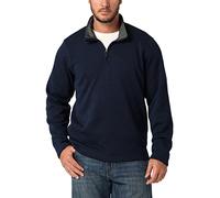 Wrangler Authentics Men's Sweater Fleece Quarter-Zip, Mood Indigo, L