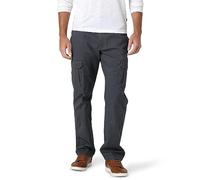 Wrangler Authentics Pantalon Cargo Extensible Coupe décontractée, Sergé Anthracite, 38 W/30 L Homme