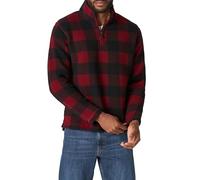 Wrangler Authentics Pull en Polaire pour Homme avec Ourlet viertelreiverschluss, Red Buffalo, L