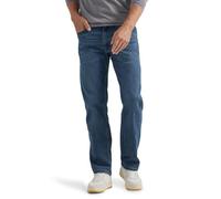 Wrangler Authentics Jean Confortable à Taille Flexible Coupe régulière, Bleu océan, 36W x 29L Homme