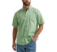 Wrangler Authentics Short Sleeve Classic Plaid Shirt, Parapluie de forêt, M Homme