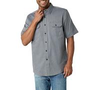 Wrangler Authentics Short Sleeve Classic Woven Shirt Chemise à Bouton Bas, Asphalte chiné, L Homme
