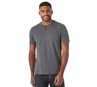 Wrangler Authentics T- Shirt Henley à Manches Courtes Chemise, India Ink Heather, M Homme