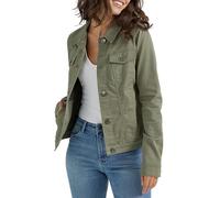 Wrangler Authentics Veste en Jean, Vert Olive, S Femme