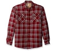 Wrangler Authentics Veste Chemise doublée Sherpa à Manches Longues Bouton Bas, Grenade, S Homme