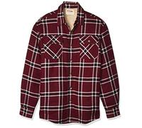 Wrangler Authentics Veste Chemise doublée Sherpa à Manches Longues Bouton Bas, Port Tawny, L Homme