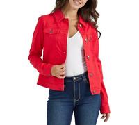 Wrangler Authentics Veste en Jean, Rouge/Excursion, Couleur Unie (Getaway Solids), L Femme