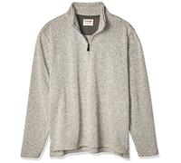 Wrangler Authentics Veste Polaire à Manches Longues avec Fermeture éclair pour Homme, Gris Clair, XXXL