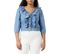 Wrangler Blouse Western Frill T-Shirt, Effet délavé, S Femme