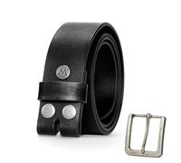 Wrangler Ceinture en cuir véritable pour homme, 38 mm, ceinture décontractée pour jeans, cadeau pour homme, noir, 38 (waist 35-36)