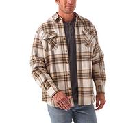 Wrangler Authentics Veste Chemise doublée Sherpa à Manches Longues Bouton Bas, Bouleau, XL Homme