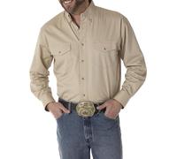 Wrangler Chemise boutonnée à Manches Longues et Deux Poches pour Homme, Peau, 1X