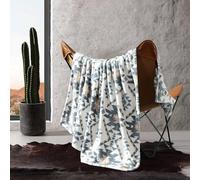 Wrangler - Couverture, literie en Polaire Douce en Peluche, décoration Occidentale pour lit ou canapé (Gris Dakota, 127 x 152,4 cm)