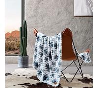 Wrangler - Couverture, literie en Polaire Douce et Moelleuse, décoration Occidentale pour lit ou canapé (Navajo Bleu Clair, 127 x 177,8 cm)