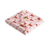 Wrangler - Couverture, literie Polaire en Peluche Douce, Inspiration Yellowstone, décoration Occidentale pour lit ou canapé (tête de Direction pêche, 127 x 177,8 cm)