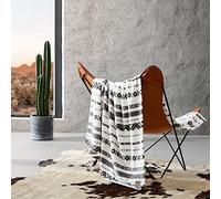 Wrangler - Couverture Polaire Ultra Douce en Peluche (Diamant Trail Noir, Couvre-lit surdimensionné)