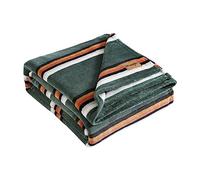 Wrangler - Couverture pour Grand lit, literie en Molleton Ultra Douce et Moelleuse, Inspiration Yellowstone, décoration d'intérieur Confortable pour lit ou canapé (Rayures de Selle Occidentale, Vert